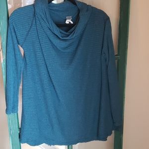 We the Free blue womens sweater w open back